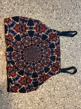 Printed Kaleidoscope Sports Bra - Navy Multi by Wolven